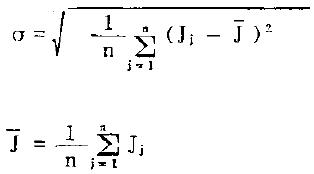 標(biāo)準(zhǔn)離差按下式計(jì)算